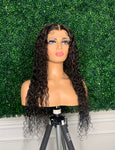 24" 5x5 deep wave closure wig