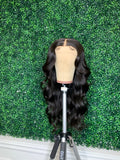 20" 5x5 closure wig with wand curls